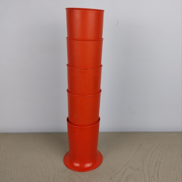 Tupperware Vibrant Orange Vase Set - Picture 1 of 9